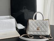 Chanel Coco handle White Caviar Leather Size 19 cm - 1