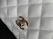 Chanel Coco handle White Caviar Leather Size 19 cm - 4