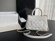 Chanel Coco handle White Caviar Leather Size 19 cm - 3
