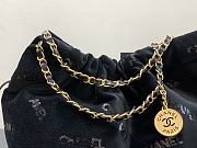 CHANEL Hobo bag  Velvet, Sequins & Gold-Tone Metal Black Size 48x45x10 cm - 4