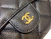 Chanel Classic Quilted Long Flap Wallet Black Caviar Size 18.5x10 cm - 2