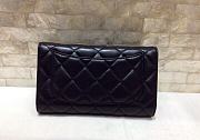 CHANEL Classic Flap Wallet Black Lambskin Leather Size 18.5x10 cm - 5