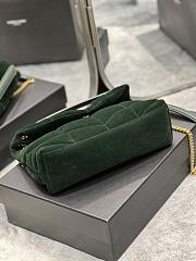 Saint Laurent Puffer Bag In Velvet And Lambskin-Green Size 29x17x11 cm - 5