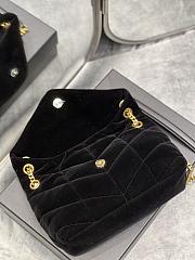 Saint Laurent Puffer Bag In Velvet And Lambskin-Black Size 29x17x11 cm - 4