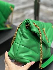 YSL Loulou Puffer Leather Shoulder Bag Green Size 29x17x11 cm - 6