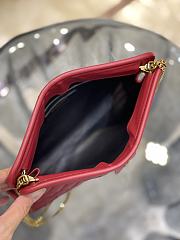 SAINT LAURENT Vintage Quilted YSL Chain Clutch Bag Red Size 23x16x5 cm - 3
