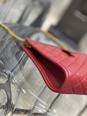 SAINT LAURENT Vintage Quilted YSL Chain Clutch Bag Red Size 23x16x5 cm - 2