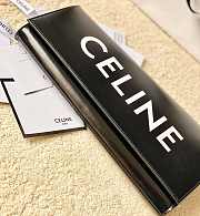 Celine asymetric clutch in shiny calfskin with celine print black Size 31.5x4x17 cm - 6