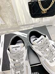 Chanel TRAINERS Fabric & Suede Calfskin Ivory, Light Gray & White - 2