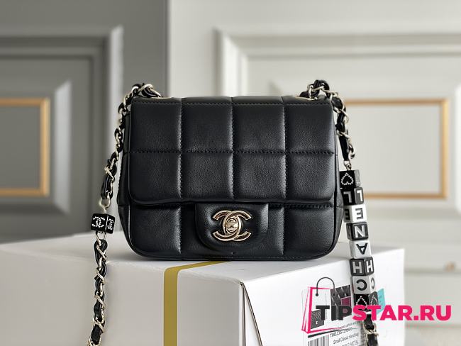 Chanel Mini Flap Bag Bkack Classic Size 16x12x8 cm - 1