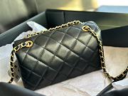 Chanel Logo Enchained Flap Bag Quilted Calfskin Medium 15x21x8 cm - 5