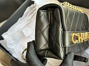Chanel Logo Enchained Flap Bag Quilted Calfskin Medium 15x21x8 cm - 4