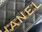Chanel Logo Enchained Flap Bag Quilted Calfskin Medium 15x21x8 cm - 2