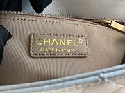 Chanel Logo Enchained Flap Bag Quilted Calfskin Medium White Size 15x21x8 cm - 6
