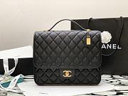 Chanel Backpack Patent Lambskin & Gold-Tone Metal Black Size 31.5x31x9 cm - 1