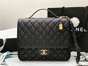 Chanel Backpack Patent Lambskin & Gold-Tone Metal Black Size 31.5x31x9 cm - 4