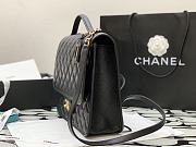 Chanel Backpack Patent Lambskin & Gold-Tone Metal Black Size 31.5x31x9 cm - 6