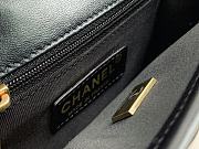 Chanel Small Flap Bag with top handle Cotton & Tweed , Beige & Black Size 20x17x6 cm - 2