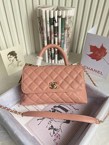 Chanel Coco Pink Caviar Leather Bag Size 24 cm