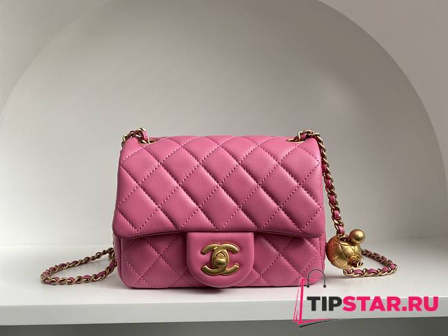 Chanel AS1786 Mini Flap Bag Pink Classic Size 18x13x7 cm - 1
