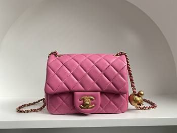 Chanel AS1786 Mini Flap Bag Pink Classic Size 18x13x7 cm