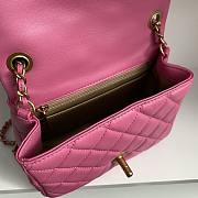 Chanel AS1786 Mini Flap Bag Pink Classic Size 18x13x7 cm - 6