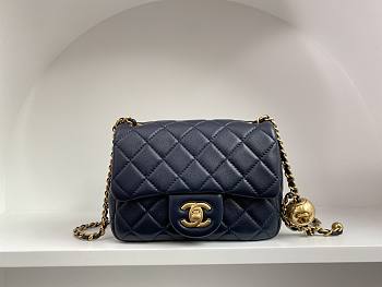 Chanel AS1786 Mini Flap Bag Blue Classic Size 18x13x7 cm