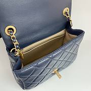 Chanel AS1786 Mini Flap Bag Blue Classic Size 18x13x7 cm - 3