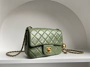 Chanel AS1786 Mini Flap Bag Green Classic Size 18x13x7 cm - 3