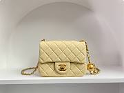 Chanel AS1786 Mini Flap Bag Yellow Classic Size 18x13x7 cm - 1