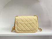 Chanel AS1786 Mini Flap Bag Yellow Classic Size 18x13x7 cm - 3