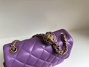 Chanel AS1786 Mini Flap Bag Purplel Classic Size 18x13x7 cm - 4