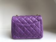 Chanel AS1786 Mini Flap Bag Purplel Classic Size 18x13x7 cm - 3