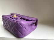 Chanel AS1786 Mini Flap Bag Purplel Classic Size 18x13x7 cm - 6