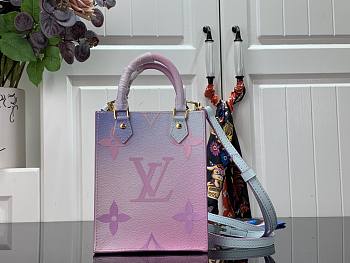 Louis Vuitton Petit Sac Plat Bag Monogram Sunrise Size 17x14x5 cm