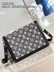 Louis Vuitton Dauphine MM handbag gray Monogram Jacquard Denim Size 25x17x10.5 cm - 2