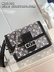 Louis Vuitton Dauphine MM handbag gray Monogram Jacquard Denim Size 25x17x10.5 cm - 5