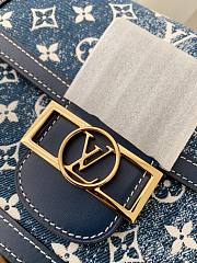 Louis Vuitton Dauphine MM handbag Blue Monogram Jacquard Denim Size 25x17x10.5 cm - 5