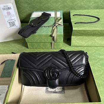 GG Marmont shoulder bag Black Size 26.5x13x7 cm