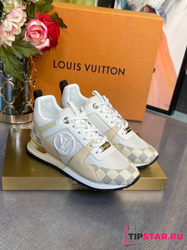 Louis Vuitton Run Away Damier Azur canvas and calf leather Beige - 1