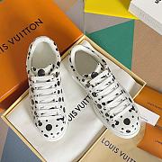 Louis Vuitton x Yayoi Kusama Time Out sneaker White Printed calf leather - 5