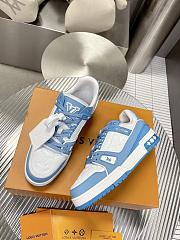 LOUIS VUITTON TRAINER SNEAKER BLUE - 5