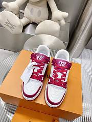 LOUIS VUITTON TRAINER SNEAKER RED - 4