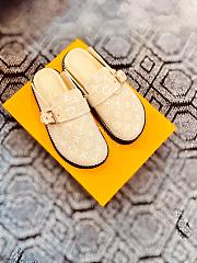 LV Sandal Cosy Flat Comfort Monogram Denim Beige - 1