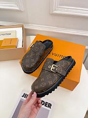 LV Sandal Cosy Flat Comfort Clog Cacao Brown Patent Monogram Canvas - 4