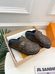 LV Sandal Cosy Flat Comfort Clog Cacao Brown Patent Monogram Canvas - 6