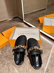 Louis Vuitton Sandal Cosy flat comfort Clog Black Patent Monogram canvas - 3