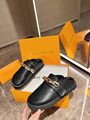 Louis Vuitton Sandal Cosy flat comfort Clog Black Patent Monogram canvas - 4