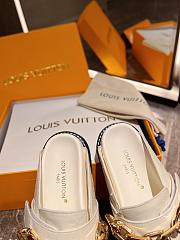 LV Sandal Cosy Flat Comfort Clog White Patent Monogram Canvas - 2