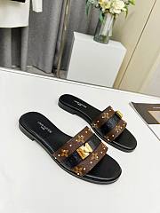 LV Lock It Flat Mule Black Patent Monogram canvas - 4